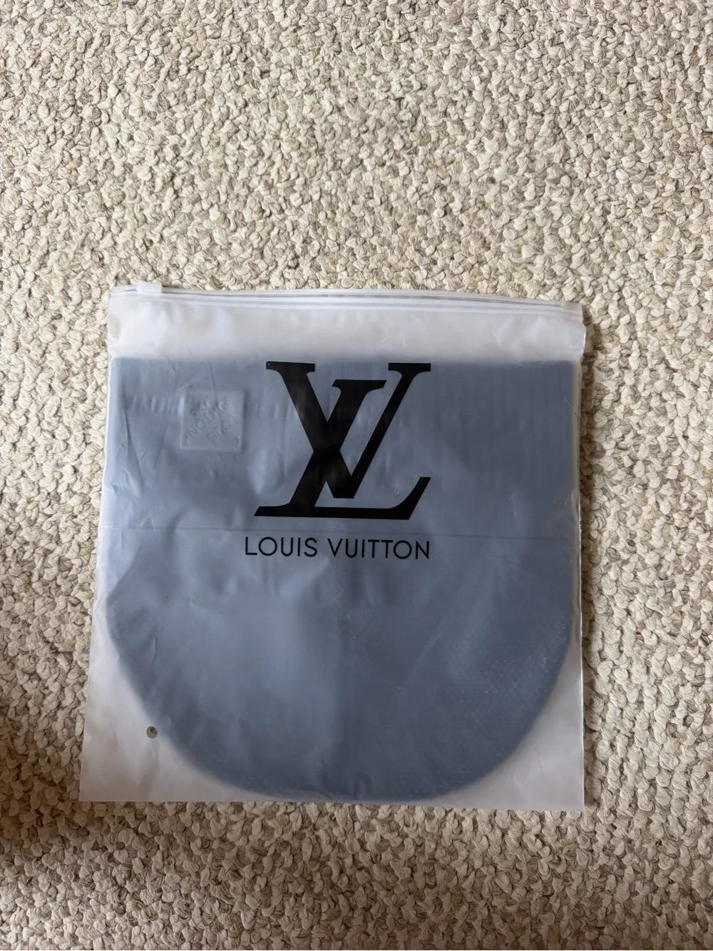 Louis Vuitton Black and Gray Protective Dust Bag with LV Logo